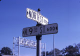 North and N. 9th Street Sign