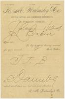 Norbert Badin papers. Financial papers. Folder 02-11, 1888-1903.