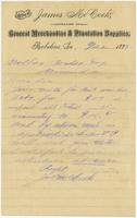 Norbert Badin papers. Financial correspondence. Folder 02-08, 1888-1894.