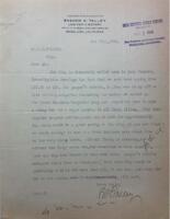Letters between City Attorney and Mayor W.H. Sullivan regarding pauper coffins