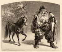 Santa Claus and a Horse