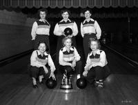 Women's Bowling Team with Trophy