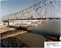 View of the construction of the Greater New Orleans Mississippi Bridge Number 2