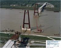 Aerial view of the Mississippi River Bridge at Luling in St. Charles Parish