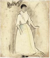 Standing Woman in White