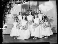 Group Portrait of Bridesmaids and Flower Girls
