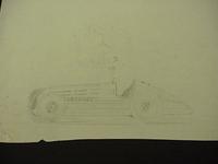 Drawing of a Mercedes Benz