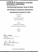 Kickstarting Startups: How to Stop the Decline in Business Dynamism and Restore America's Jobs