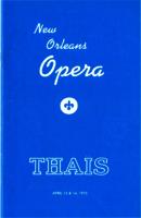 New Orleans Opera Association program; Thaïs