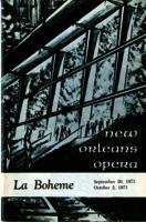 New Orleans Opera Association program; Bohème