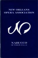 New Orleans Opera Association program; Nabucco