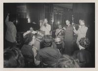 New Orleans Jazz Club Meeting with band playing