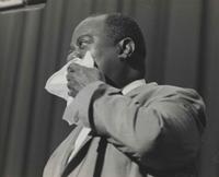 Louis Armstrong on stage