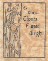 Bookplate of Thomas Elward Wright