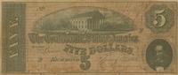 Confederate States of America five dollar bill