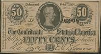 Confederate States of America fifty cent bill