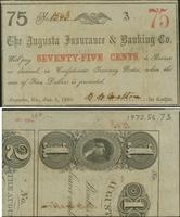 Augusta Insurance and Banking Company seventy five cent bill