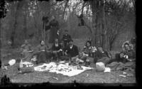 Ten people at a picnic