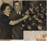 Mayor and Mrs. Maestri celebrating his birthday