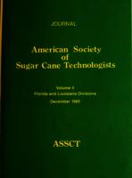 Journal of the American Society of Sugar Cane Technologists, 1985