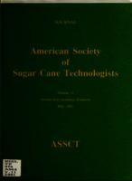 Journal of the American Society of Sugar Cane Technologists, 1991