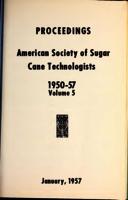 American Society of Sugar Cane Technologists Proceedings, 1950-1957
