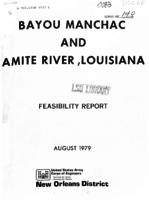 Bayou Manchac and Amite River, Louisiana: Feasibility report