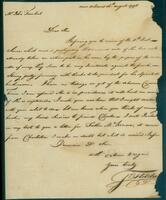 Letter from James Fletcher to John Turnbull, 1798 August 16