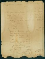Account Statement from Nathaniel Cox to Catherine Turnbull, 1818 April 8