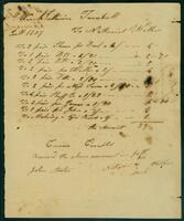 Account Statement from Nathaniel Walker to Catherine Turnbull, 1807