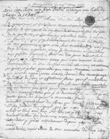 Jean Charles de Pradel letter, 1751 May 24