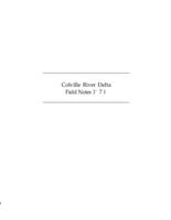 Colville River Delta field notes 1'71