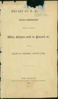 Report of O. Robin, Special Commissioner. 1861