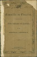 Report of the Committee on Education relative to the state seminary of learning to the General Assembly of Louisiana Session of 1860