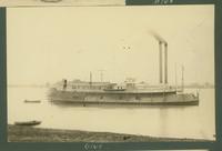 An unidentifed United States Navy gunboat off Baton Rouge.