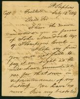 A. D. Smith letter, 1814 July 12