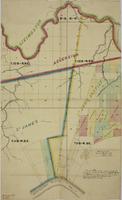 West Bank boundaries of Ascension, St. James, and St. John Parishes, 1886.