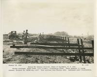 Second New Orleans District, Corps of Engineers, U.S. Army, Wooden revetment, Buras Levee, Mississippi River, 1939 January 12.