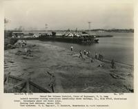 Second New Orleans District, Corps of Engineers, U.S. Army, asphalt mattress sinking operations immediately above Westwego, La., Mississippi River, 1939 December 9.