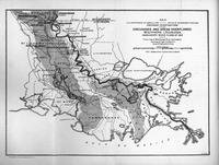 Map of crevasses and areas overflowed in Southern Louisiana, 1912