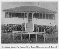 Resident keepers camp, Bird Island Bayou, Marsh Island