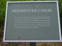 Rodriguez Canal sign at Chalmette Battlefield