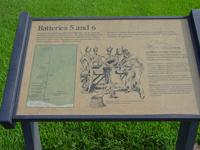 Sign for Batteries 5 and 6 at Chalmette Battlefield, Jean Lafitte National Historical Park and Preserve