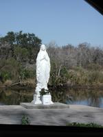 Statue on the water