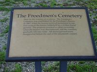 Freedman's Cemetery sign