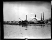Industrial buildings by the water