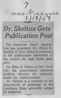 Dr. Skelton gets publication post