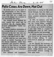 Polio cases are down, not out
