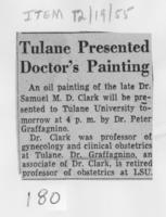 Tulane Presented Doctor's Painting