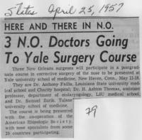 HERE AND THERE IN N.O.: 3 N.O. Doctors Going To Yale Surgery Course